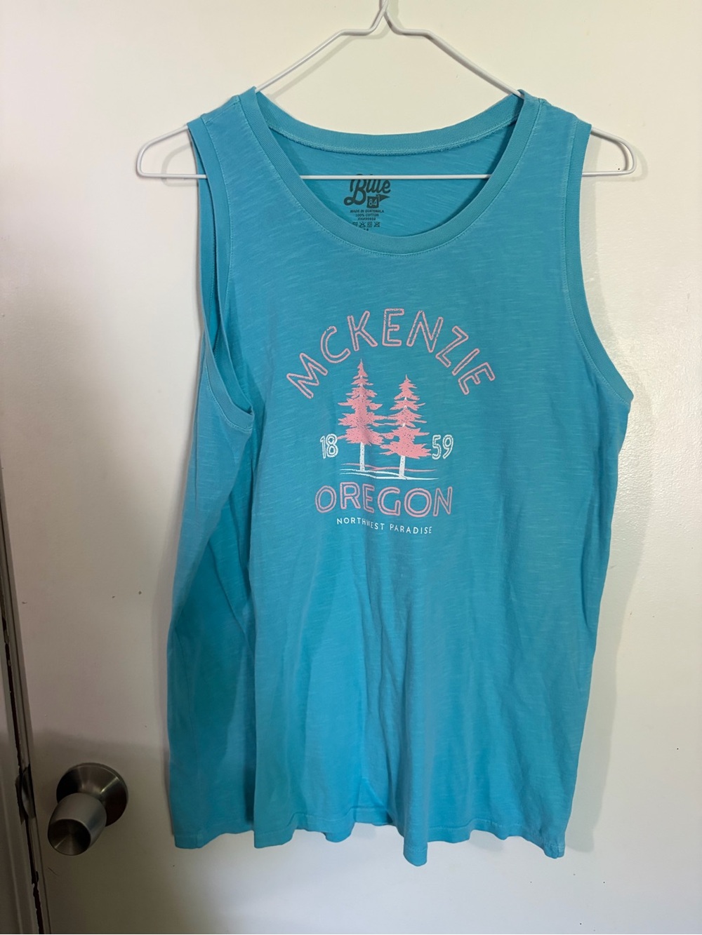 NWOT Women’s Blue 84 Medium Mckenzie Oregon Bright Blue Tank Tote15